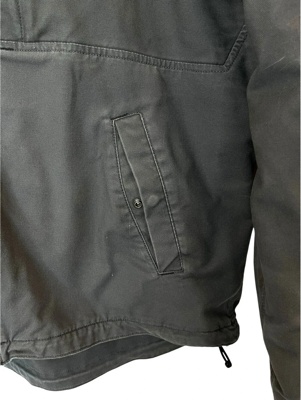 Carhartt Jacket Mens Sz Large Full Swing Cryder with hood Gray Rain defender